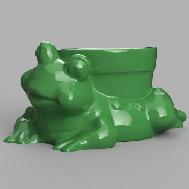 pot grenouille  3D print model_2