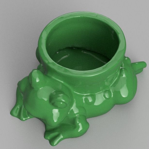 pot grenouille  3D print model_1