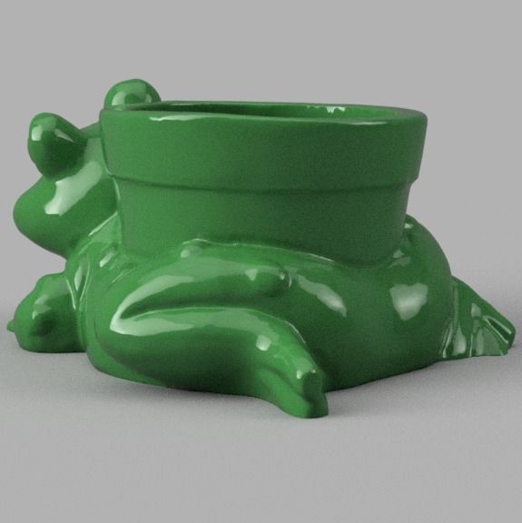 pot grenouille  3D print model_3