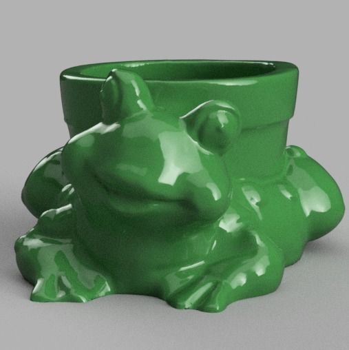 pot grenouille  3D print model_5