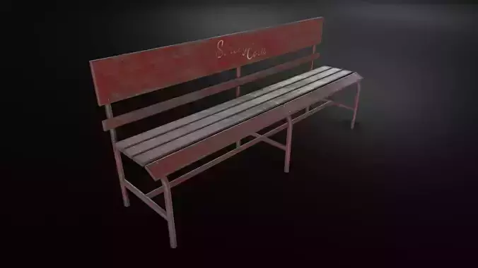 Old Dirty Japanese Street Bench