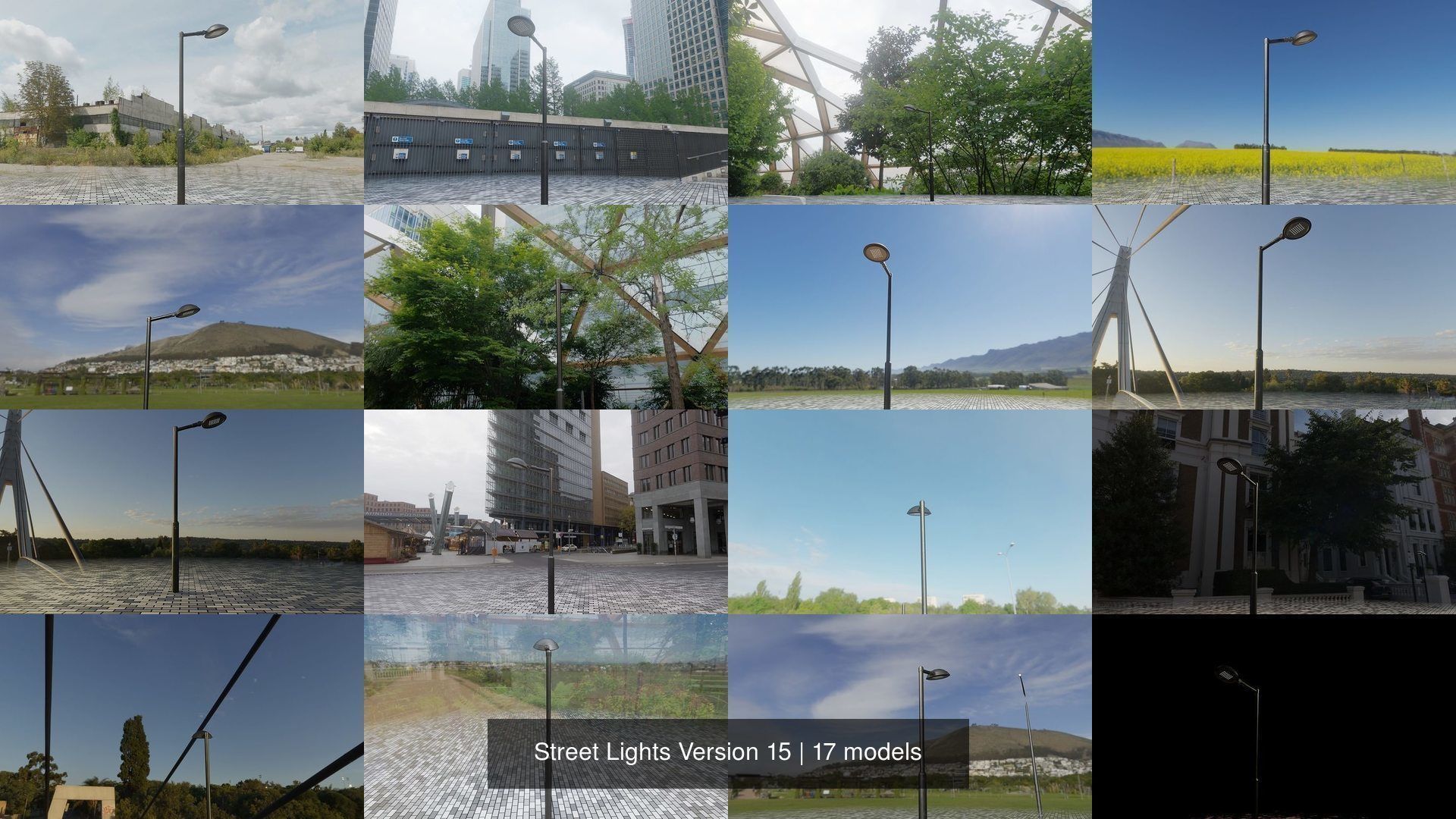 Street Lights Version 15 3D Model Collection_2