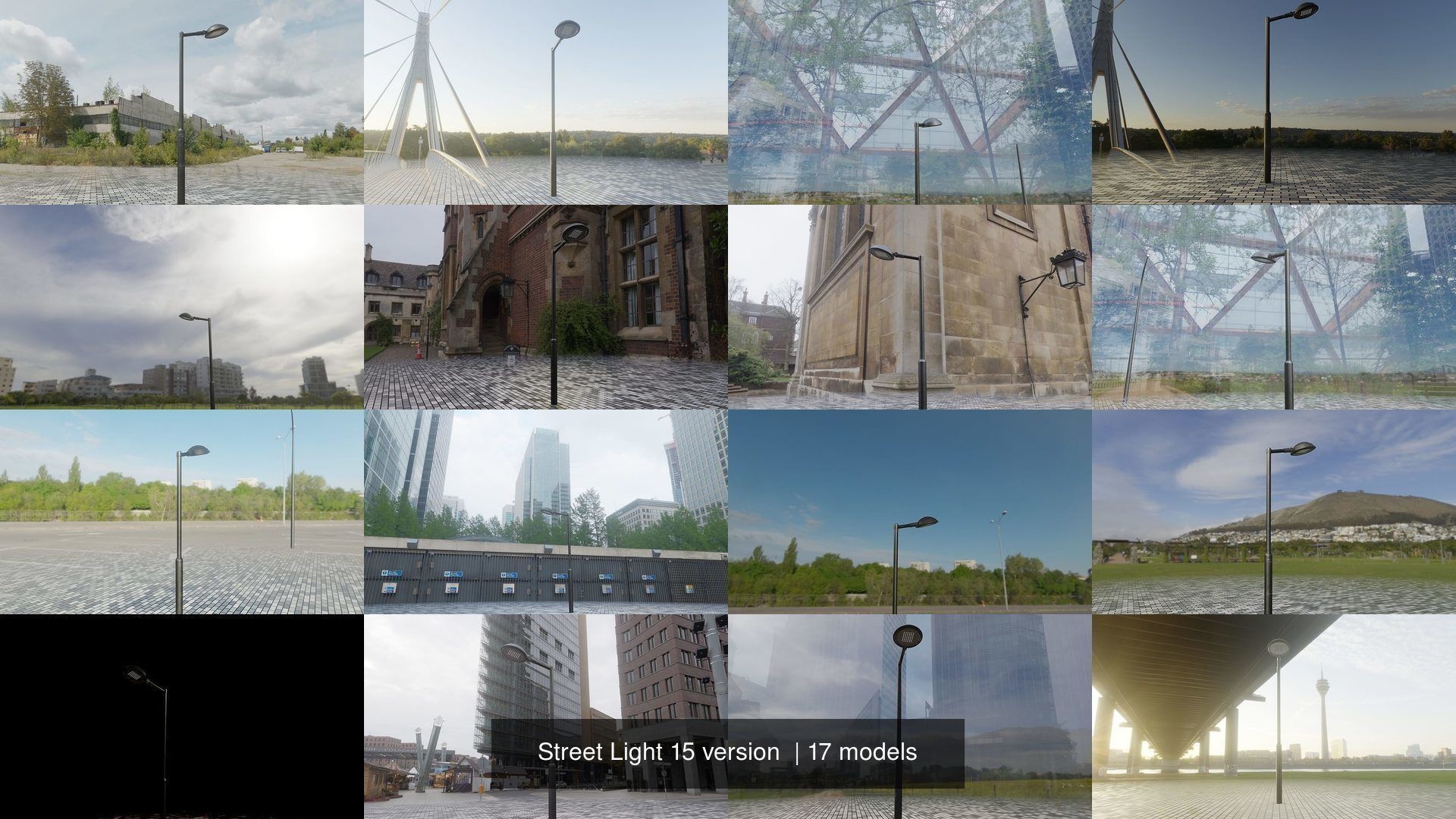 Street Lights Version 15 3D Model Collection_3