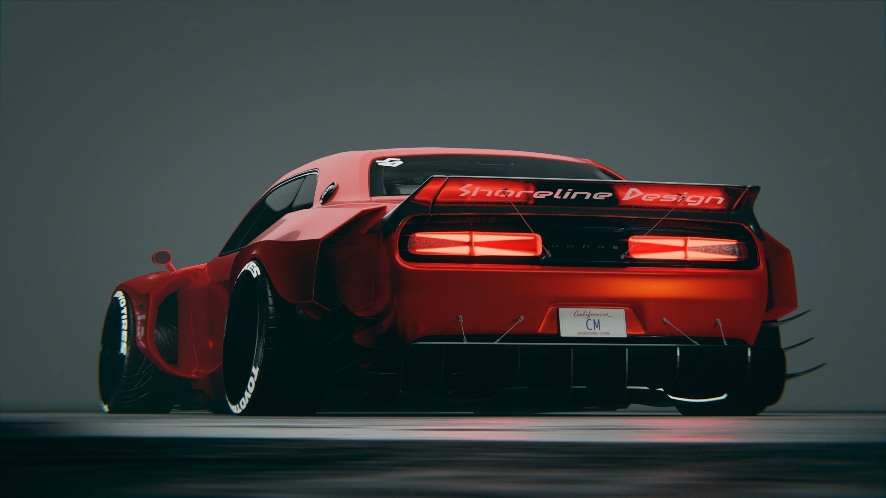 Dodge Challenger Hellcat quad turbo  3D model_2