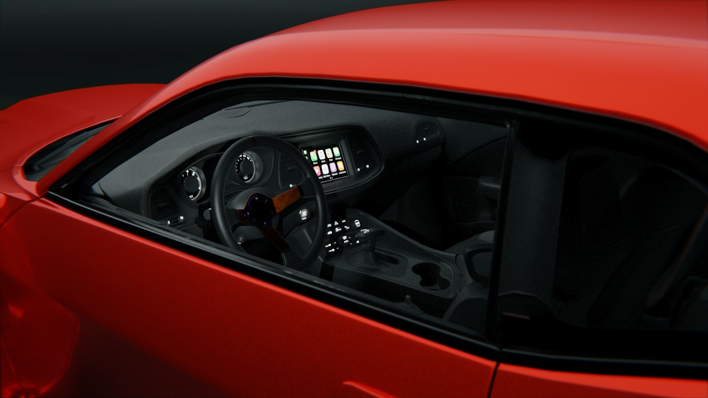 Dodge Challenger Hellcat quad turbo  3D model_4