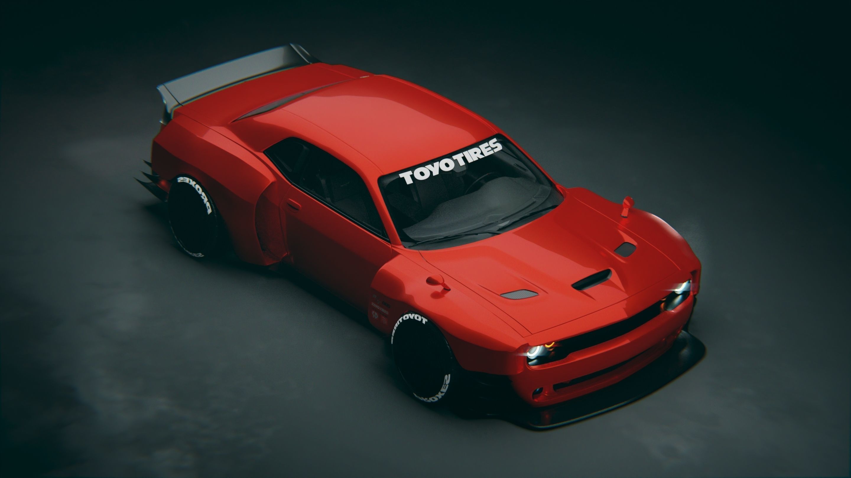 Dodge Challenger Hellcat quad turbo  3D model_1