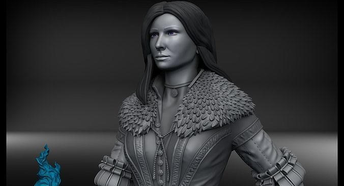 The Witcher 3 -  Yennefer of Vengerberg 3D print statue 3D print model