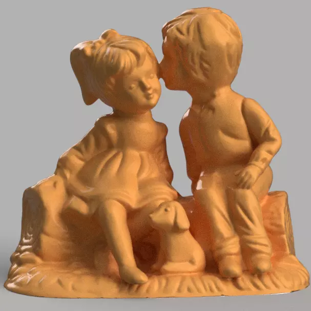 boy and girl love 3D print model