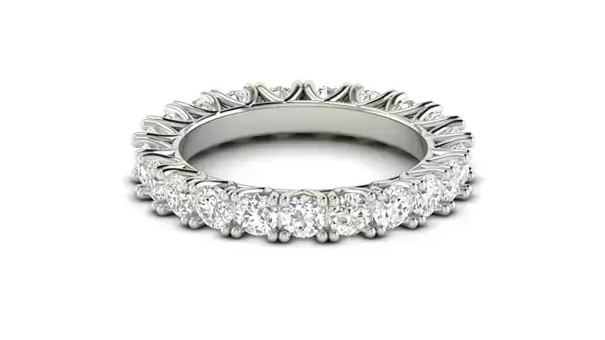 V Shape prong  Diamond Ring