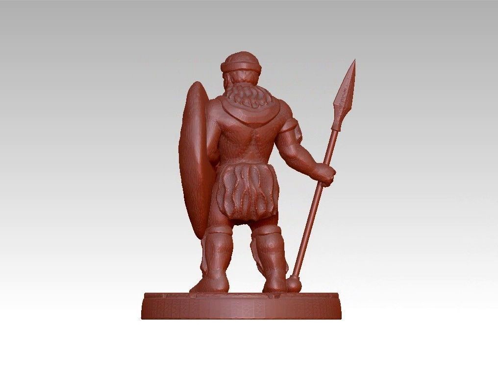 African warrior statue 3D print model_13