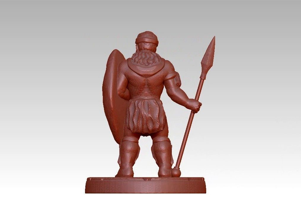 African warrior statue 3D print model_12