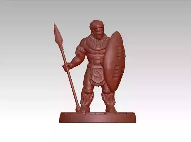 African warrior statue