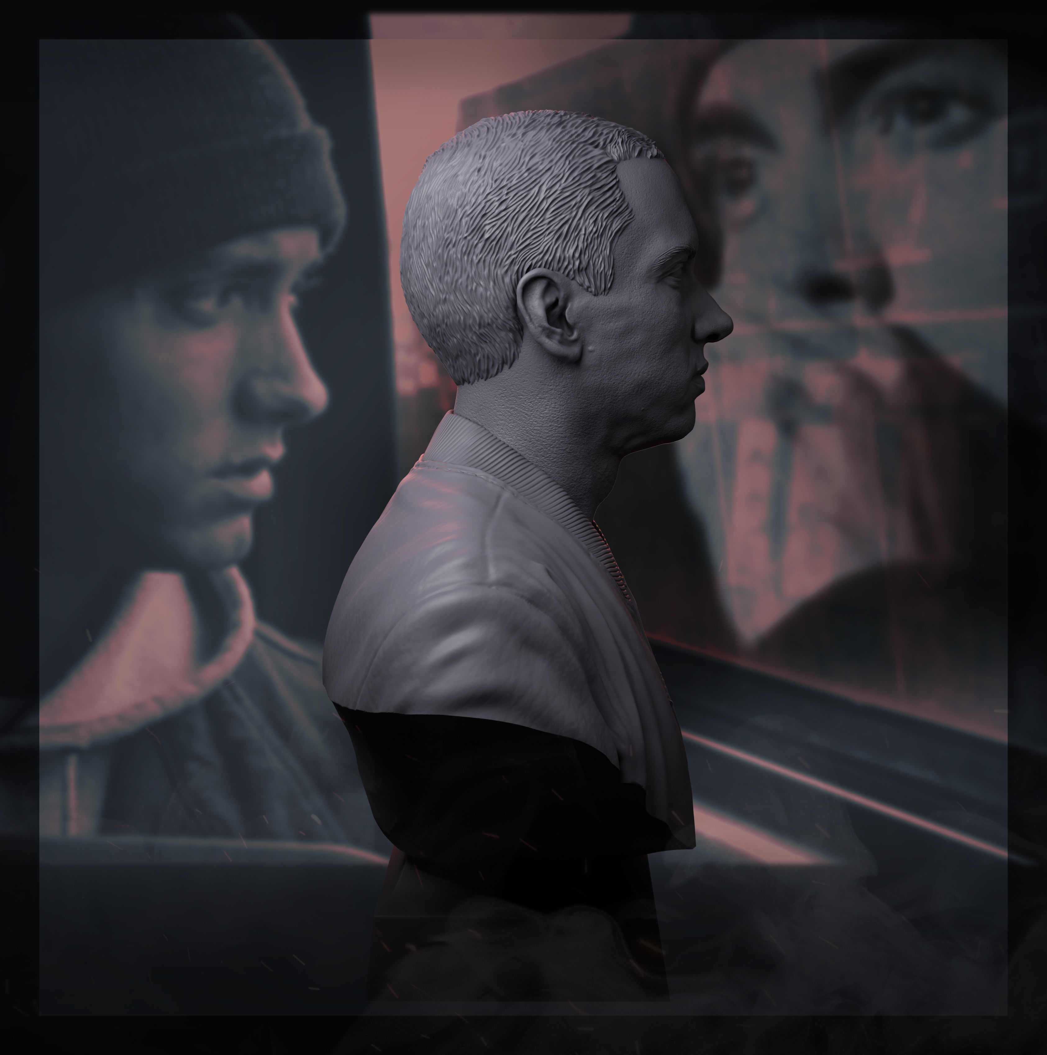 Eminem  3D print model_9