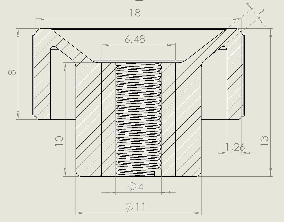 3D Nuts M4 06014 11180424 Knurled plasitc 3D print model 3D print model_5