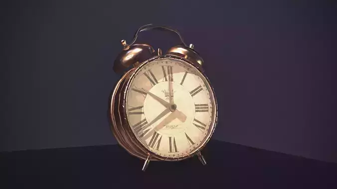 Alarm Clock low poly Game ready Low-poly 3D model