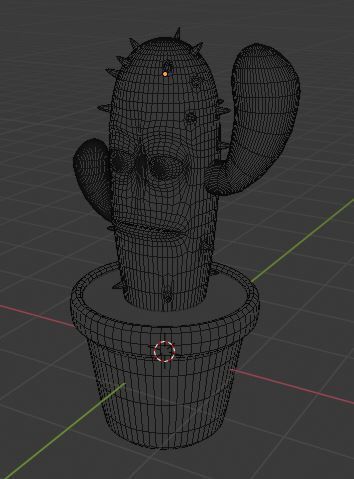 A Cartoon Cactus 3D Model 3D model_3