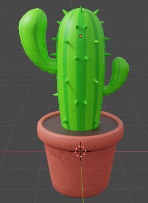 A Cartoon Cactus 3D Model 3D model_2