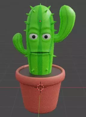 A Cartoon Cactus 3D Model 3D model_0
