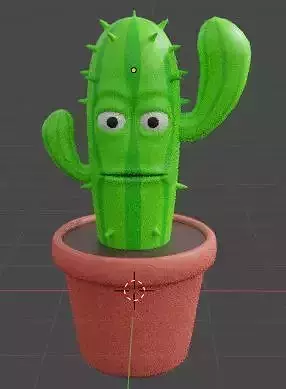 A Cartoon Cactus 3D Model 3D model