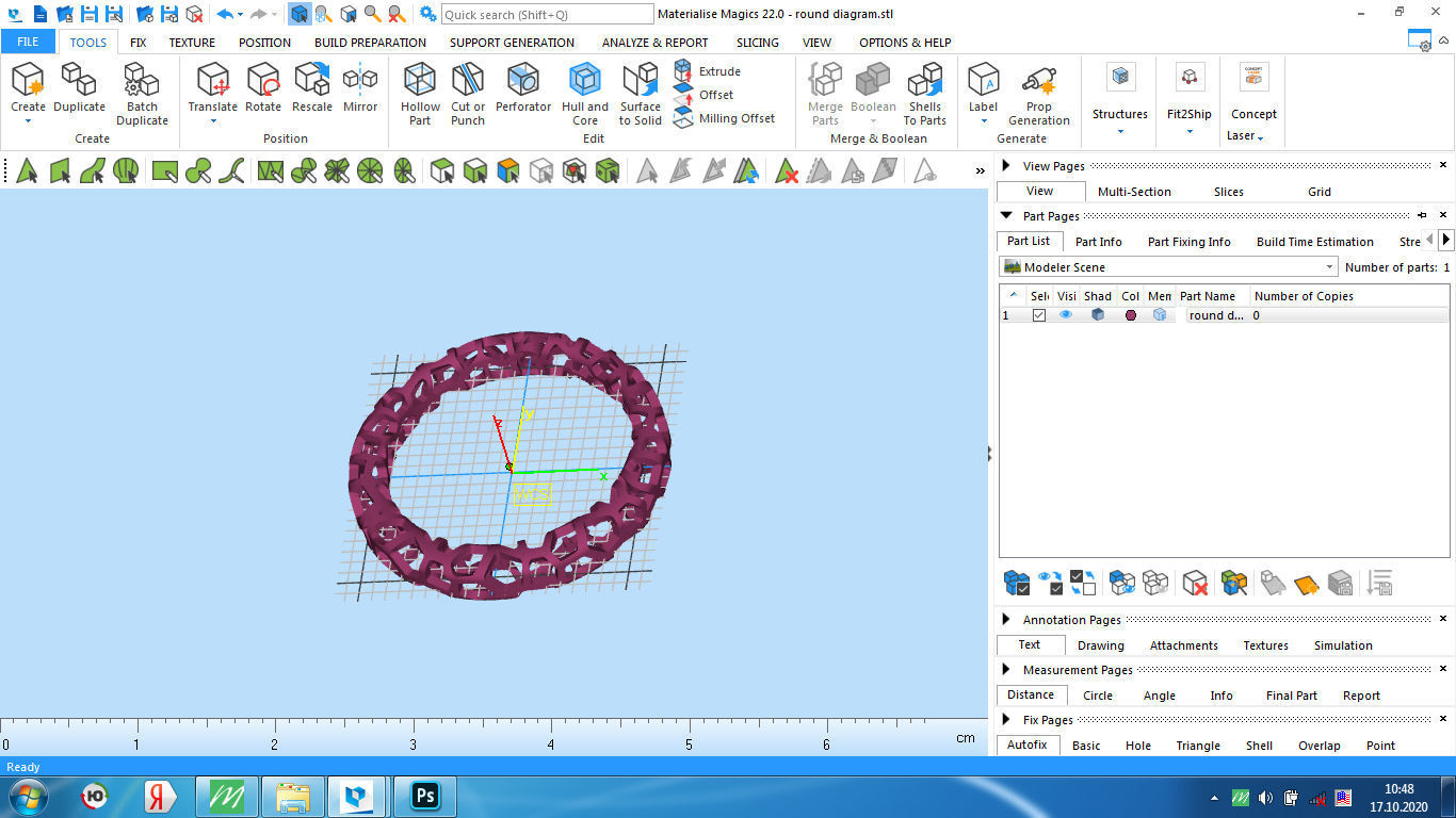 Pendant round diamonds voronoi diagram  3D print model_19