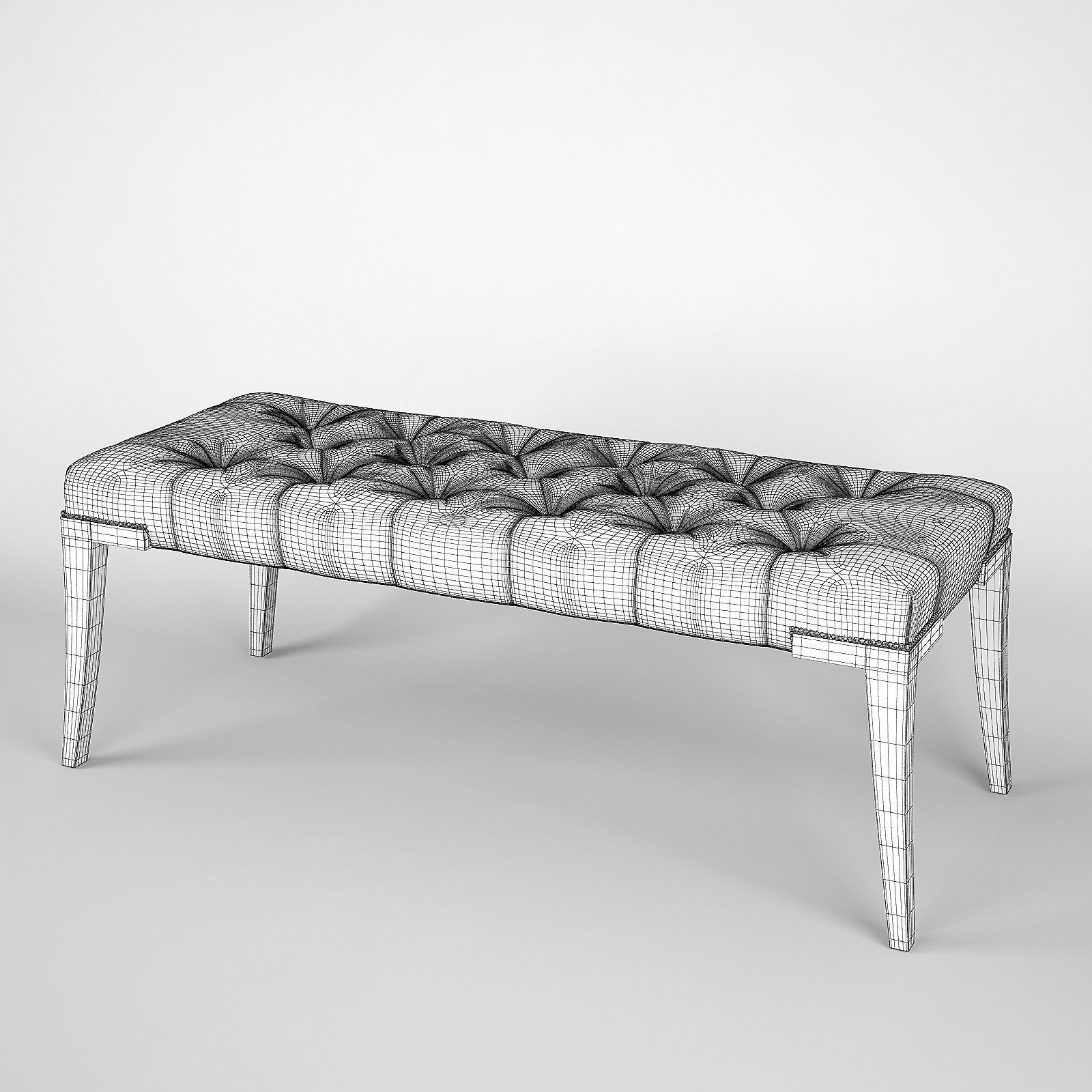Baker Adam Bench 3D model_3