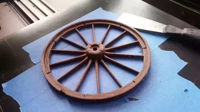 Wooden wheel 3d print Free 3D print model