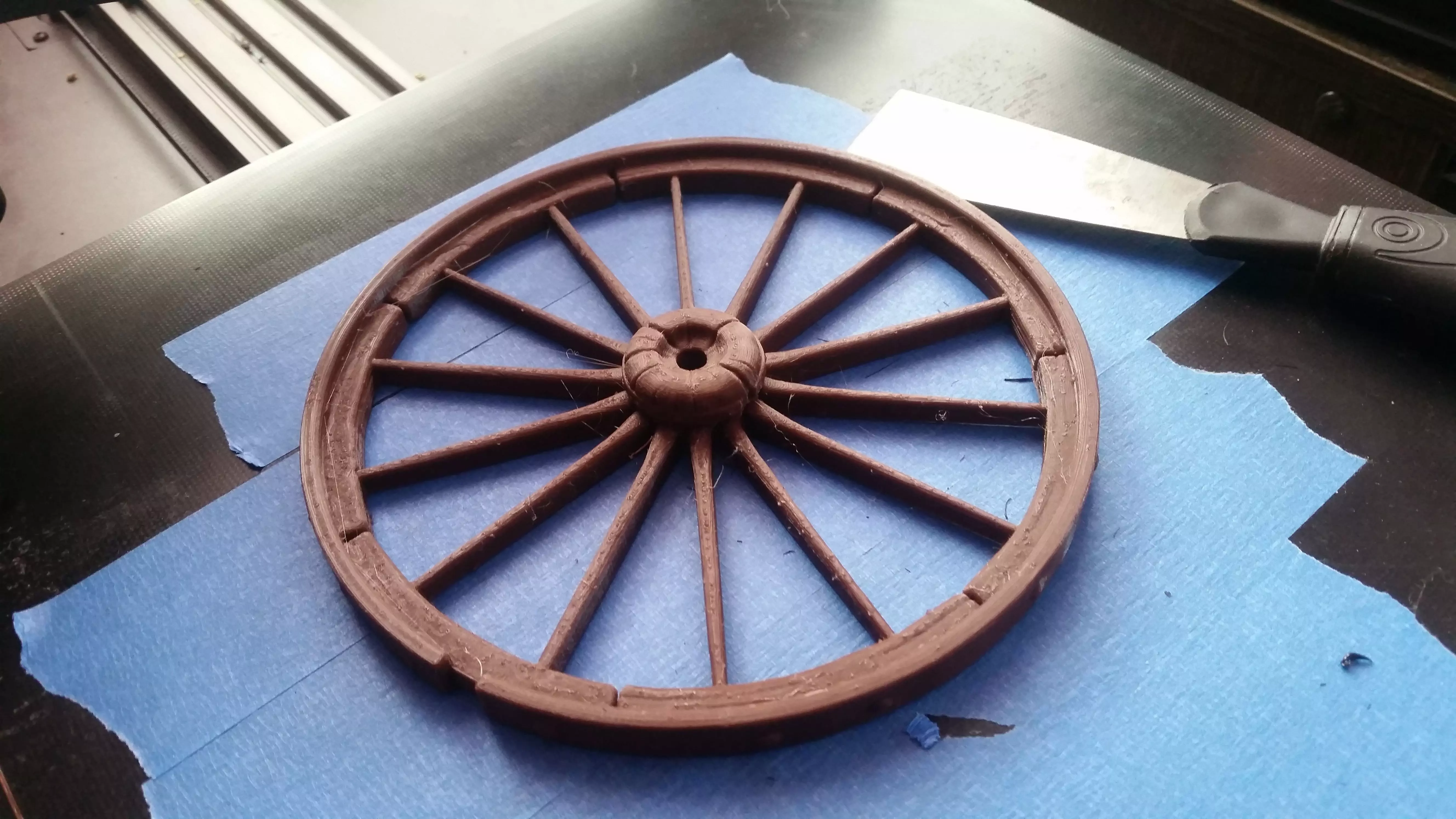 Wooden wheel 3d print Free 3D print model_0