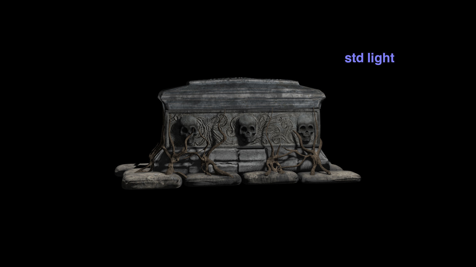 tomb evil  Low-poly 3D model_3