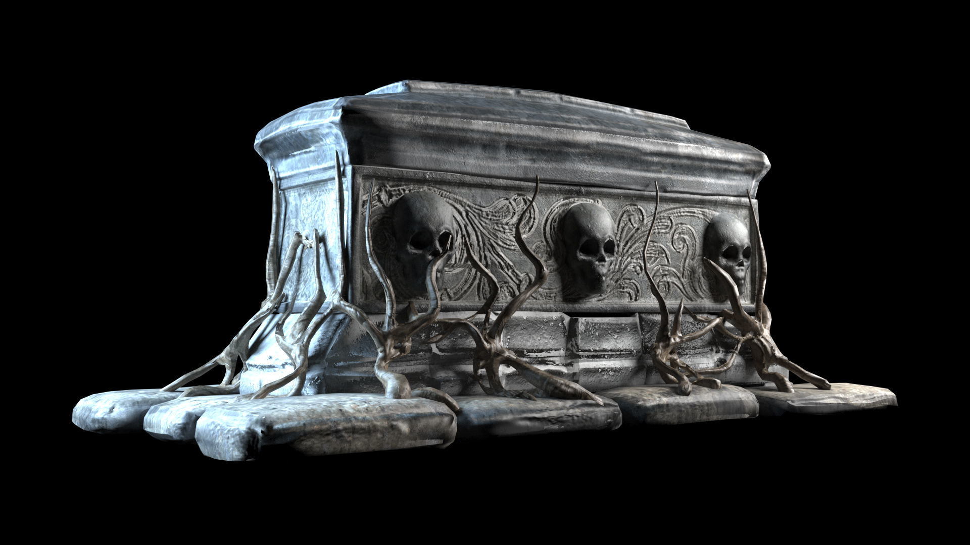 tomb evil  Low-poly 3D model_11