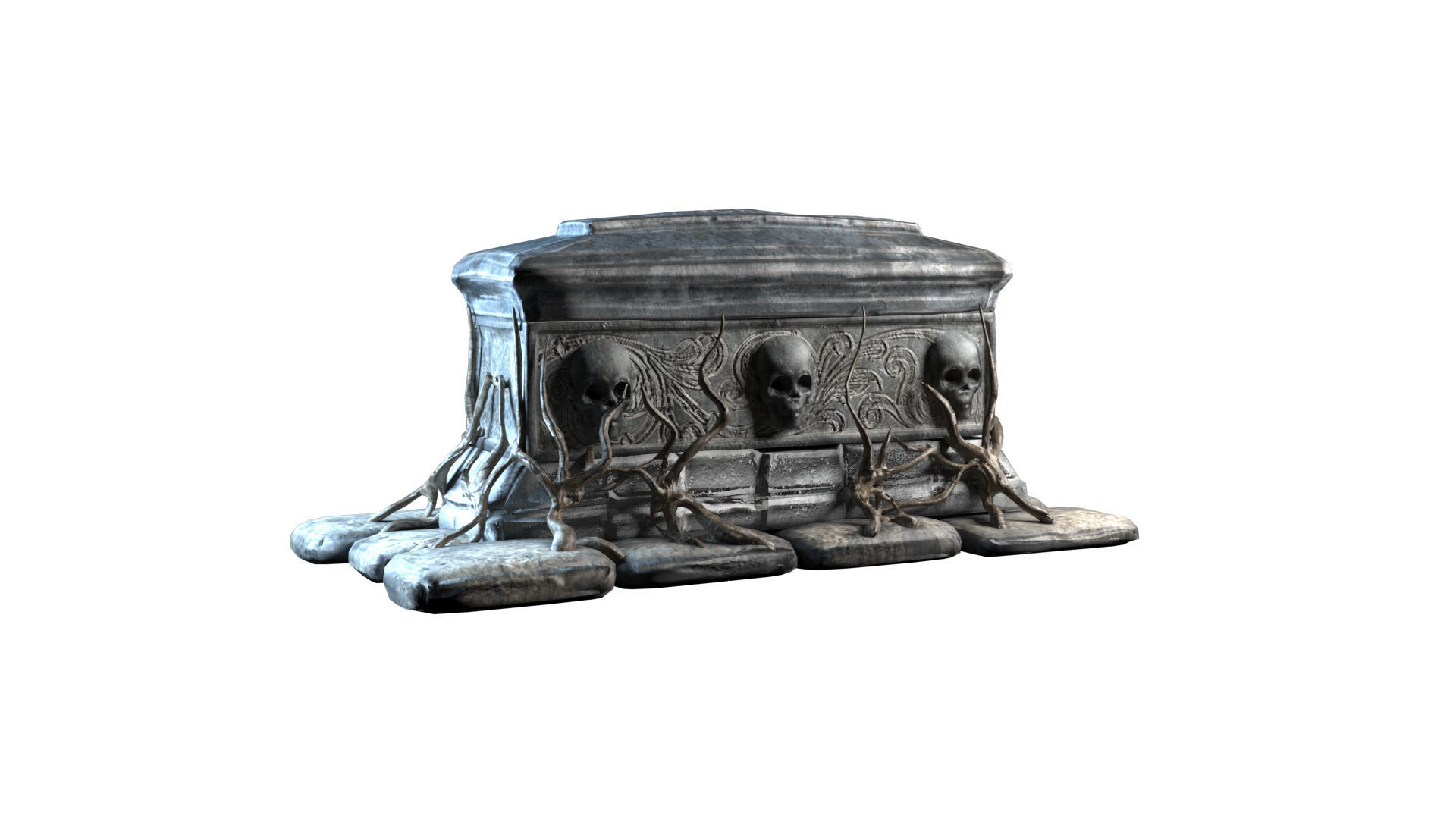 tomb evil  Low-poly 3D model_2