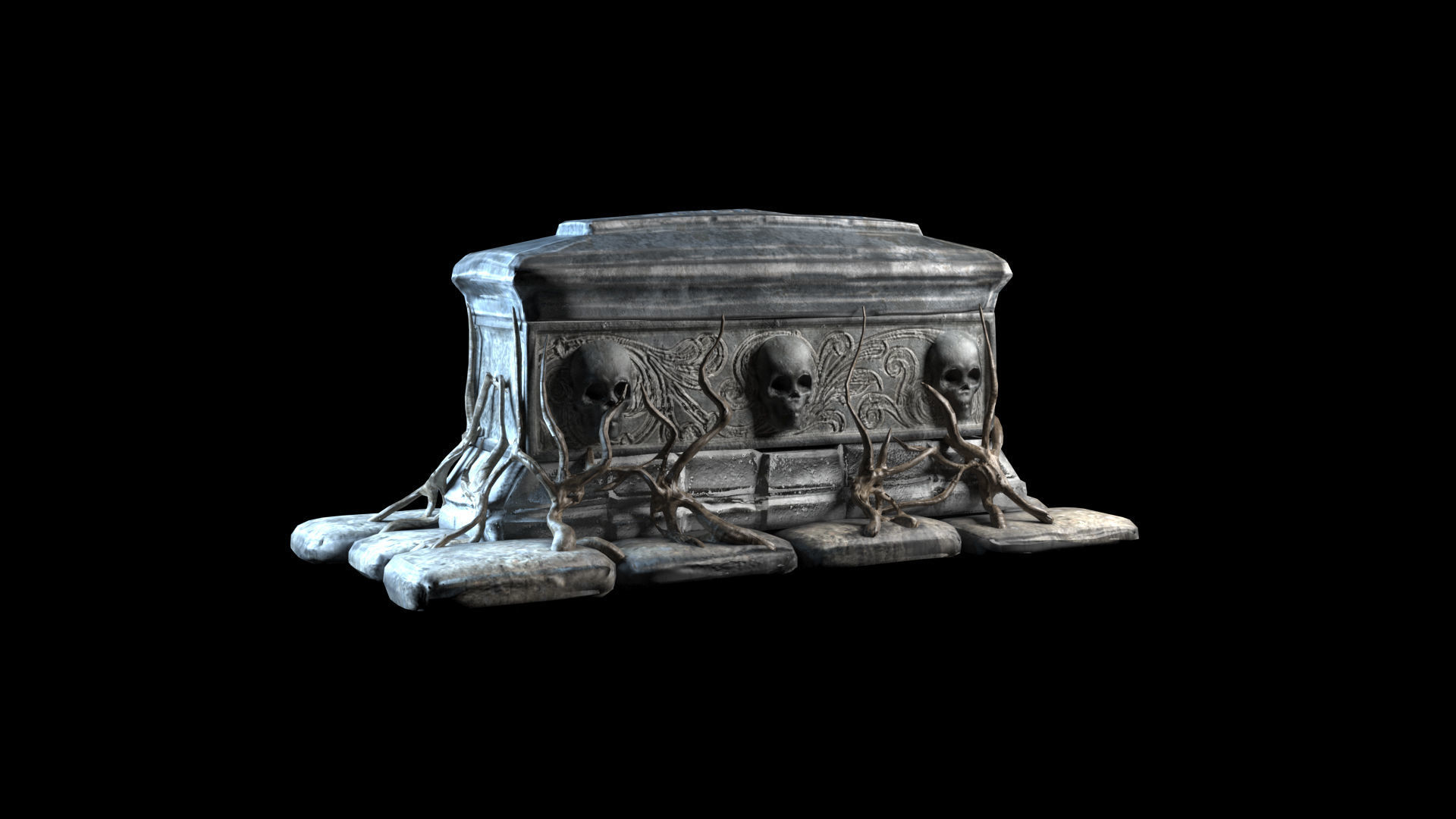 tomb evil  Low-poly 3D model_8