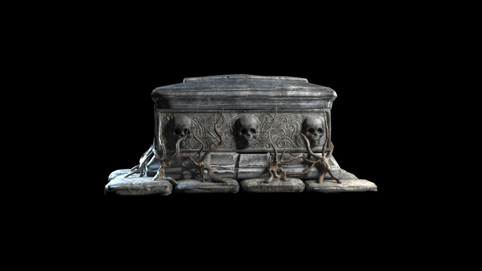 tomb evil  Low-poly 3D model_9