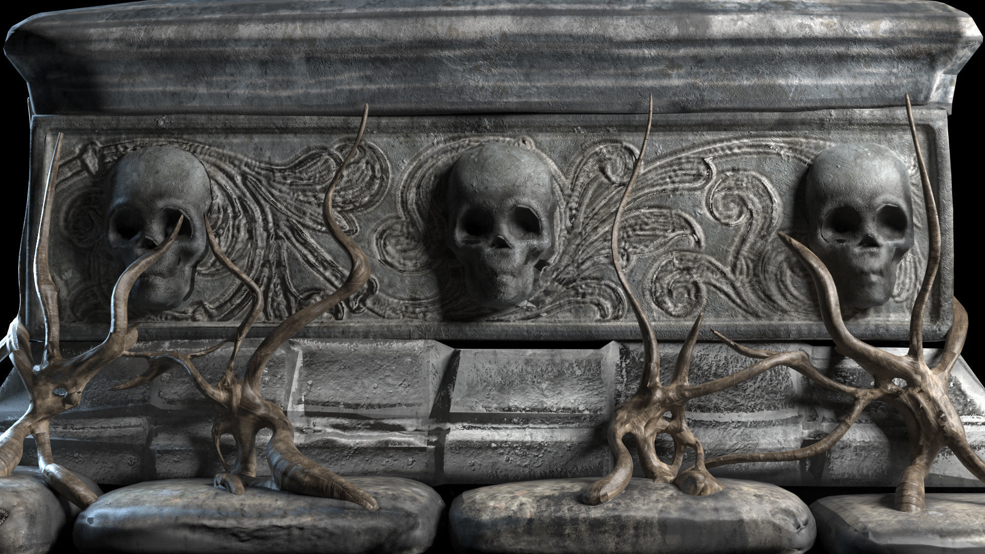 tomb evil  Low-poly 3D model_13