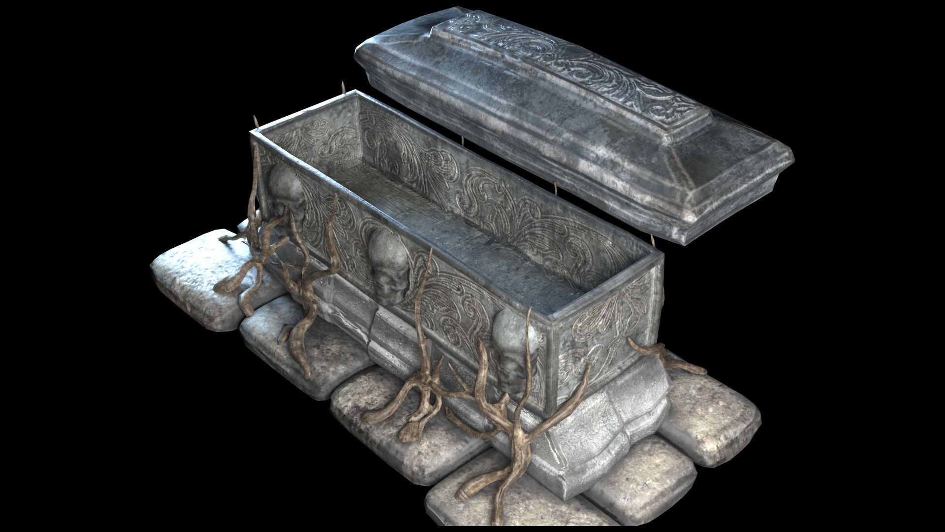 tomb evil  Low-poly 3D model_10