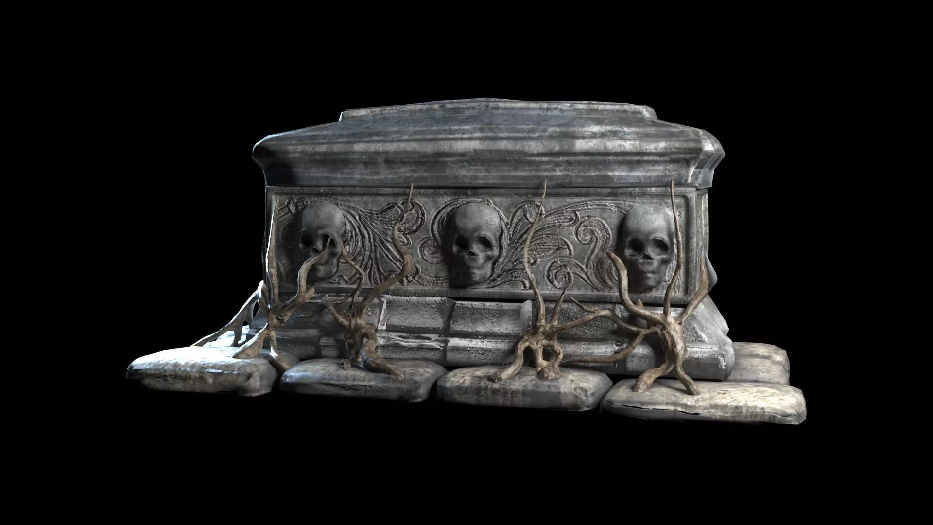 tomb evil  Low-poly 3D model_0