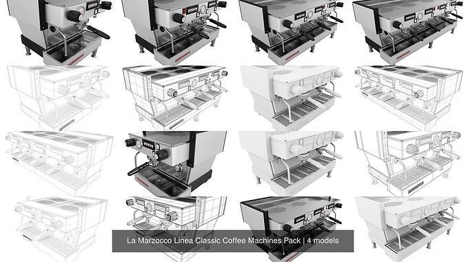 La Marzocco Linea Classic Coffee Machines Pack 3D Model Collection