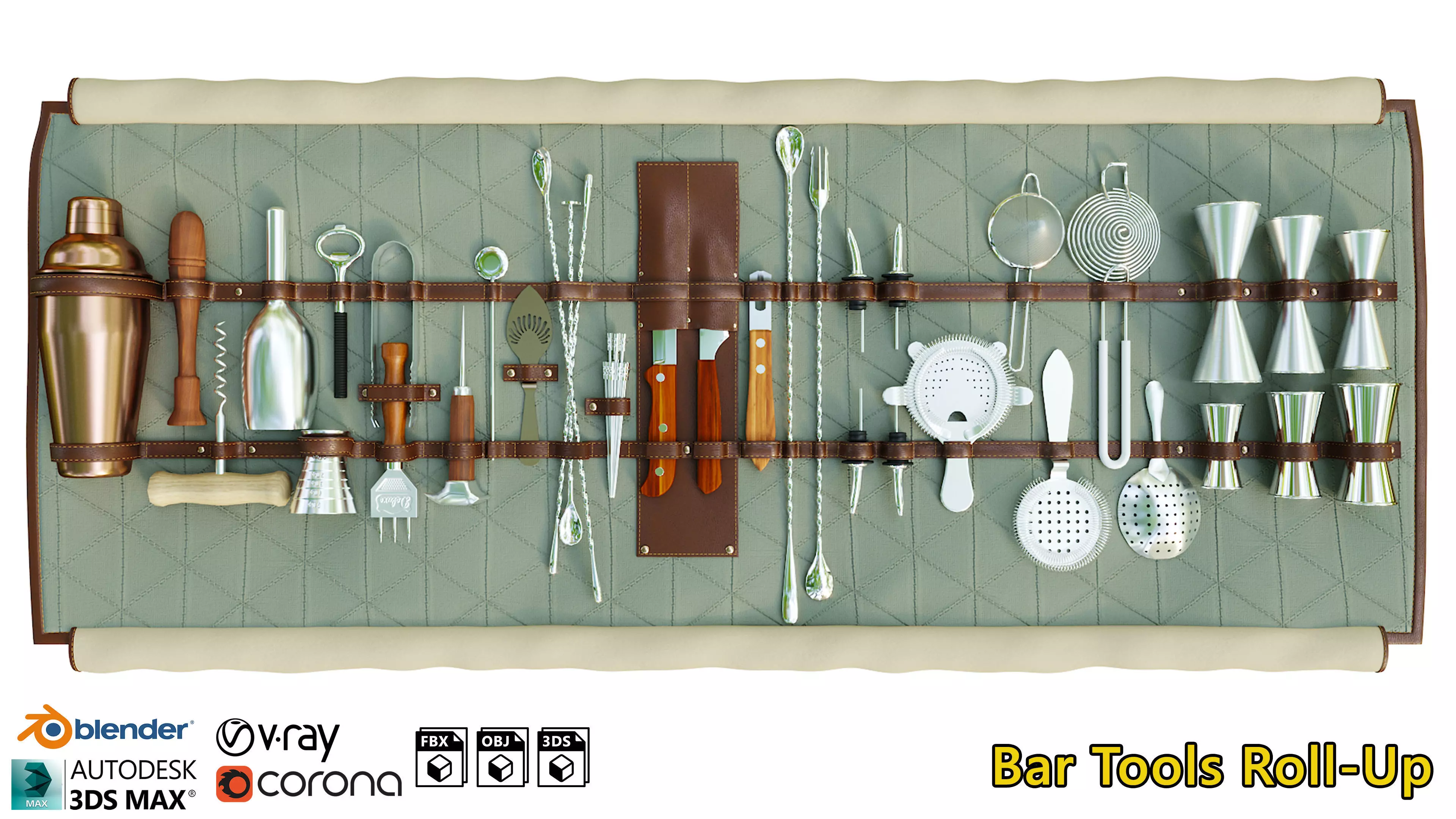 Bar Tools Roll-Up 3D model