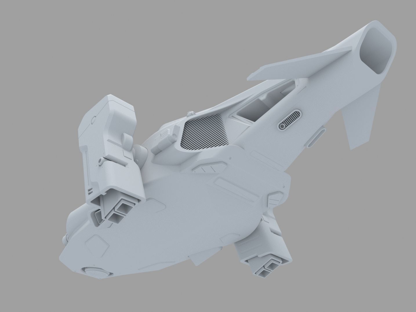 3d model of a futuristic police vehicle 3D model_20