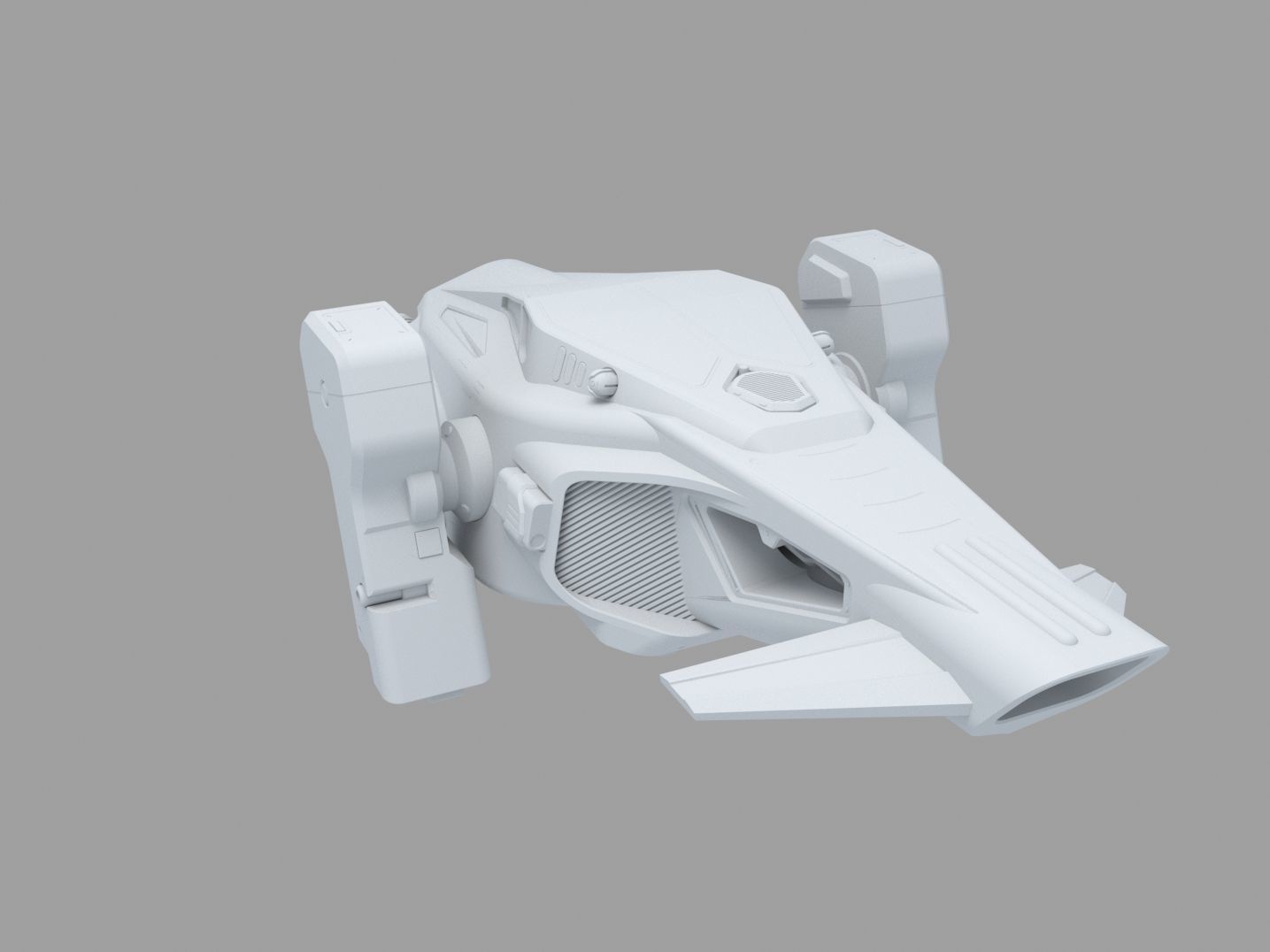 3d model of a futuristic police vehicle 3D model_19