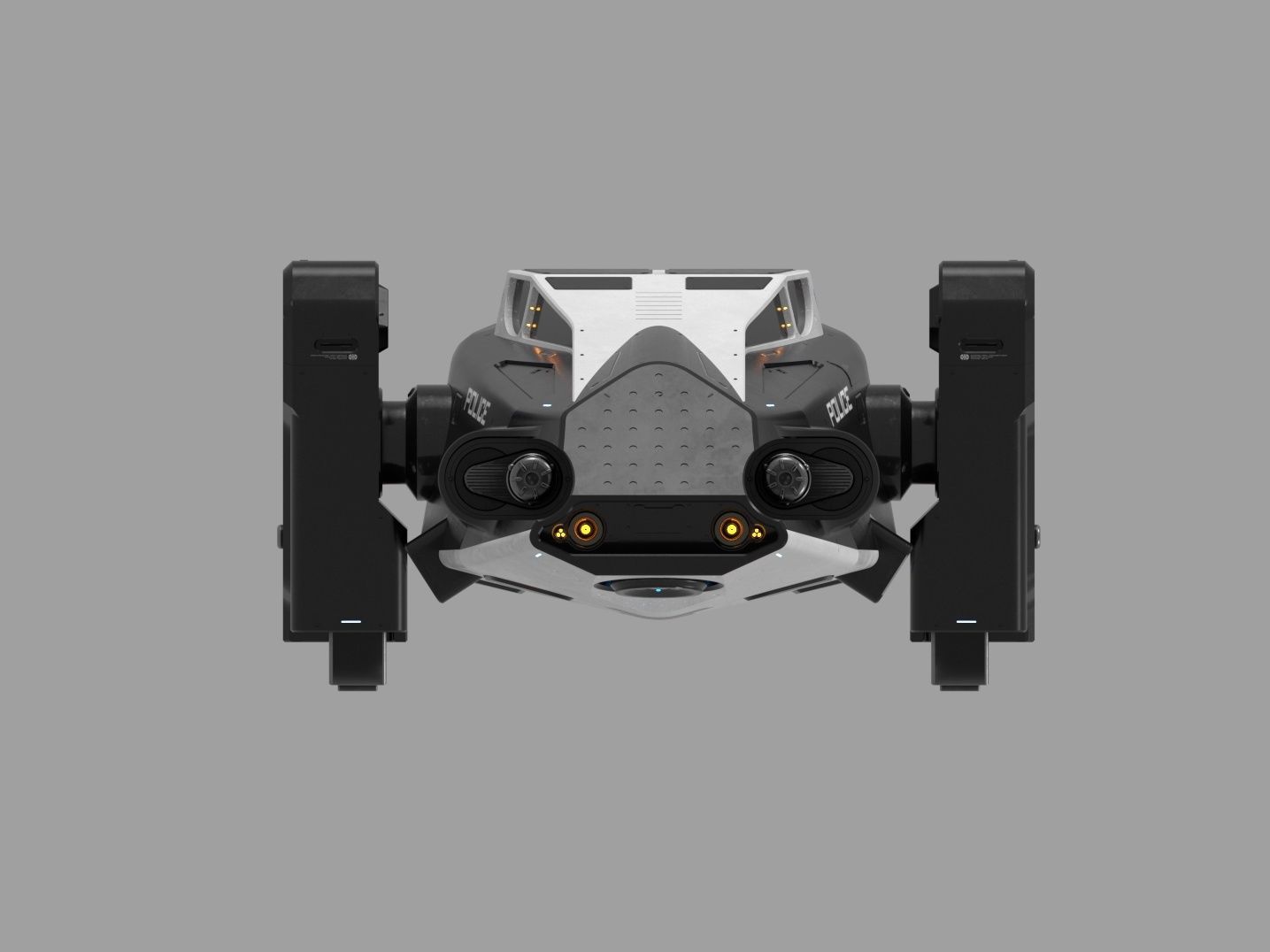 3d model of a futuristic police vehicle 3D model_14