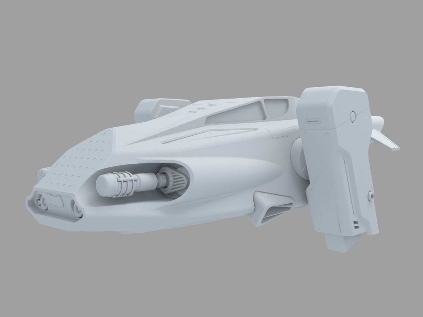 3d model of a futuristic police vehicle 3D model_21