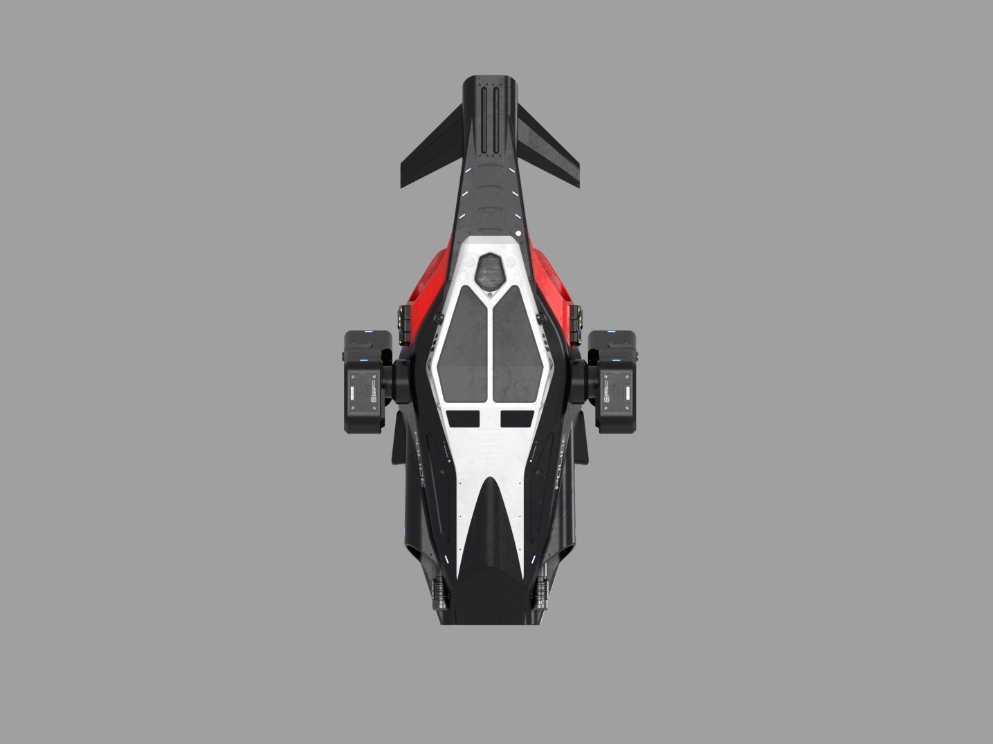 3d model of a futuristic police vehicle 3D model_15