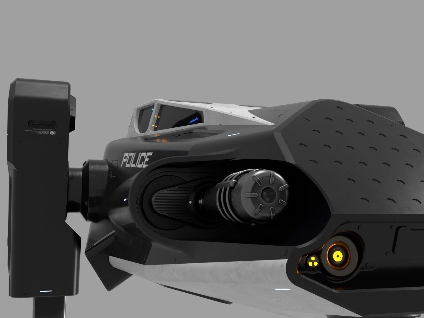 3d model of a futuristic police vehicle 3D model_13