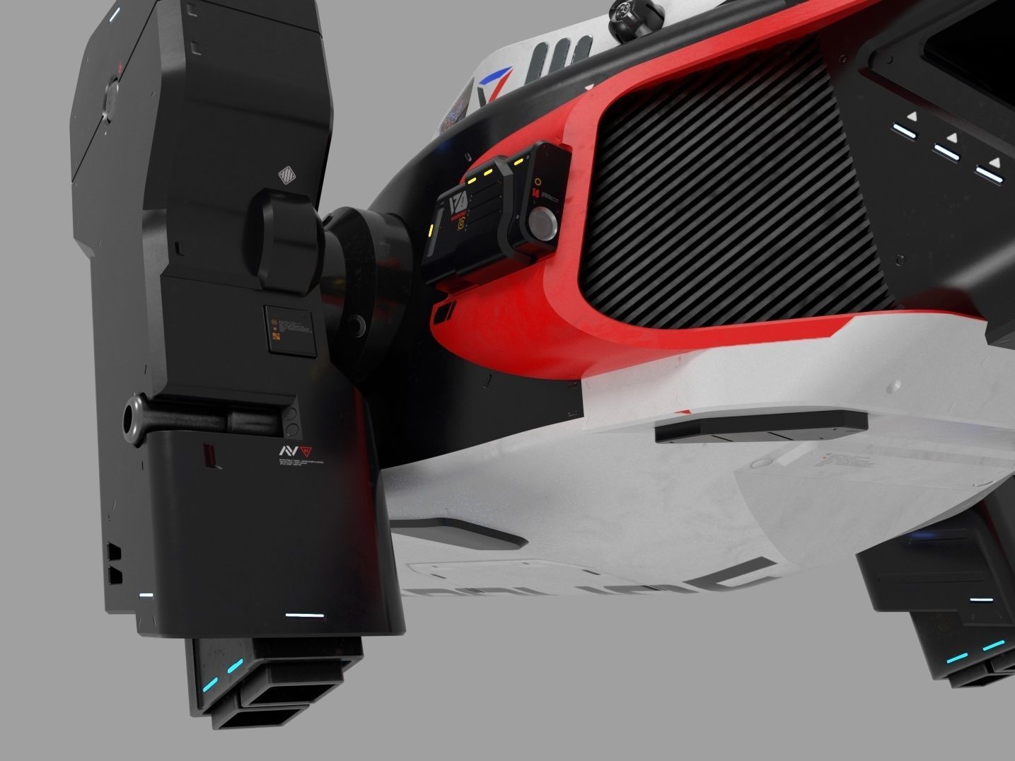 3d model of a futuristic police vehicle 3D model_17