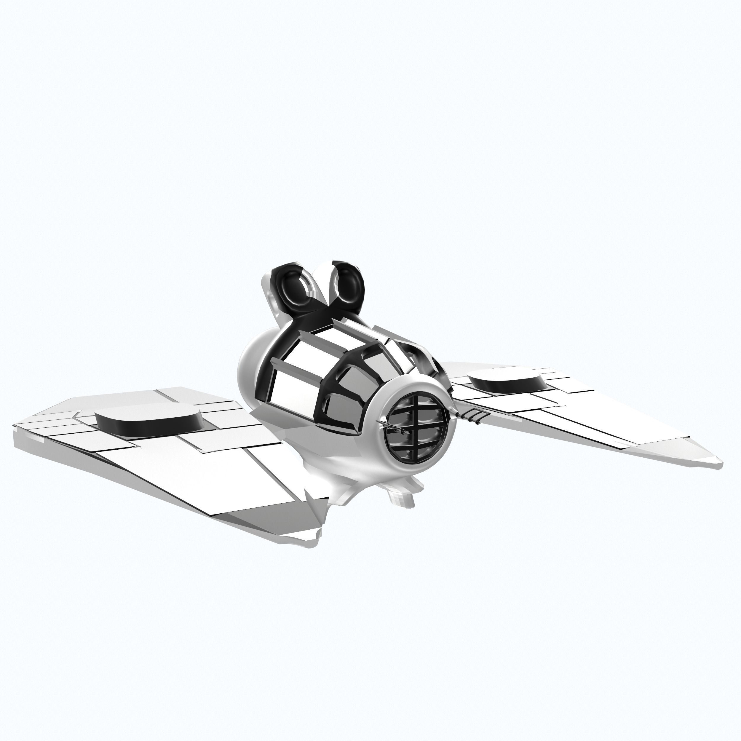 Space Ship Ultra Game Ready Low-poly 3D model_1