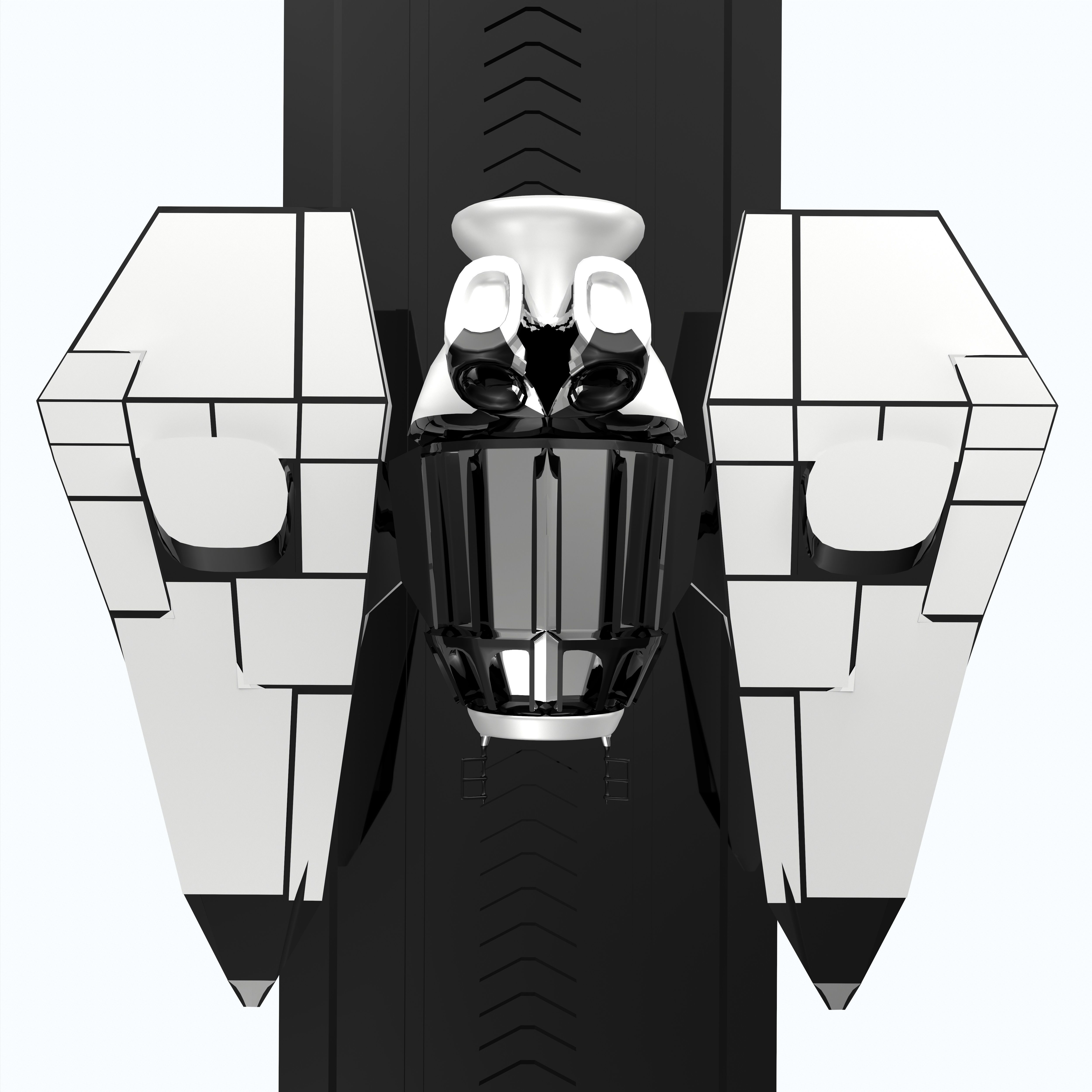 Space Ship Ultra Game Ready Low-poly 3D model_3