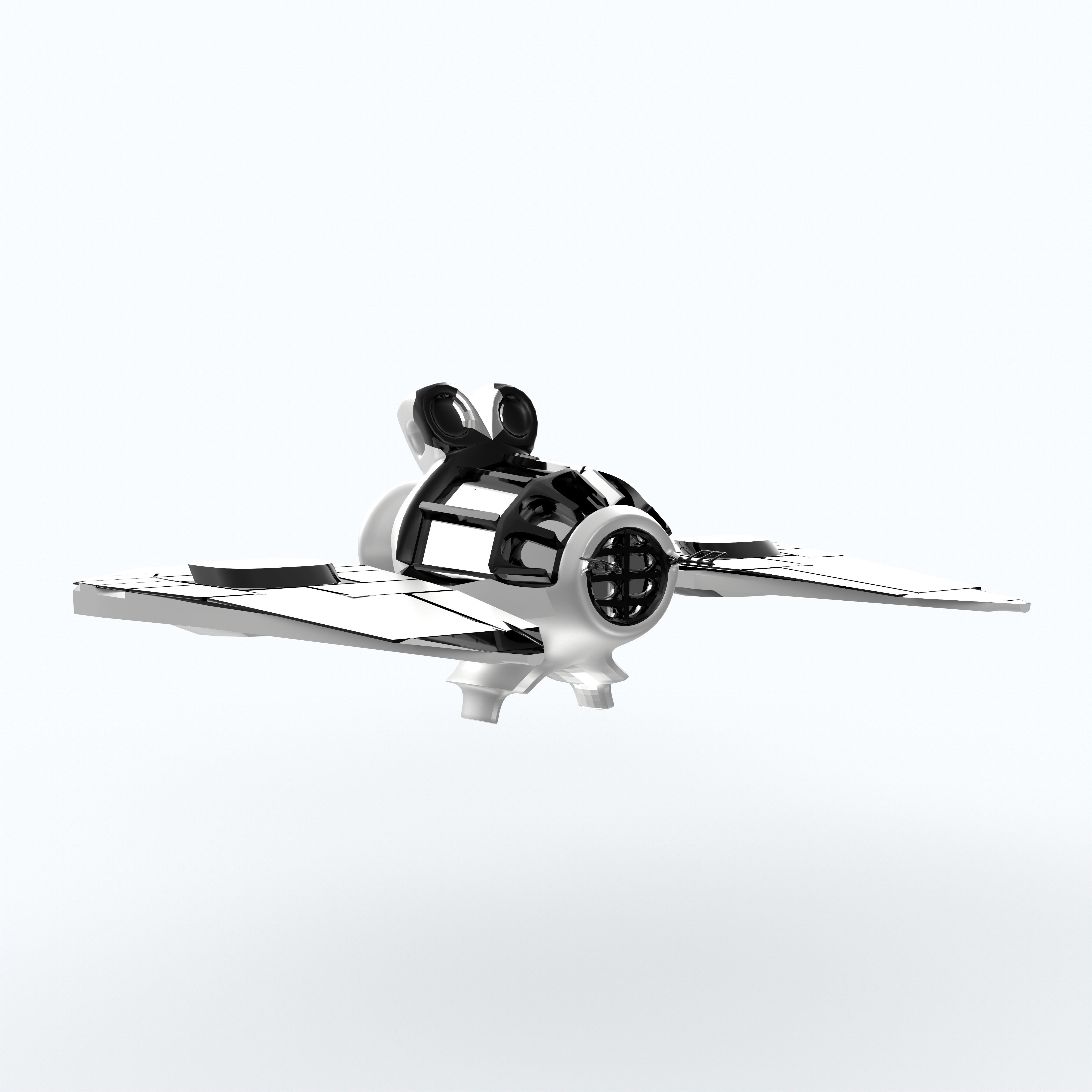 Space Ship Ultra Game Ready Low-poly 3D model_7