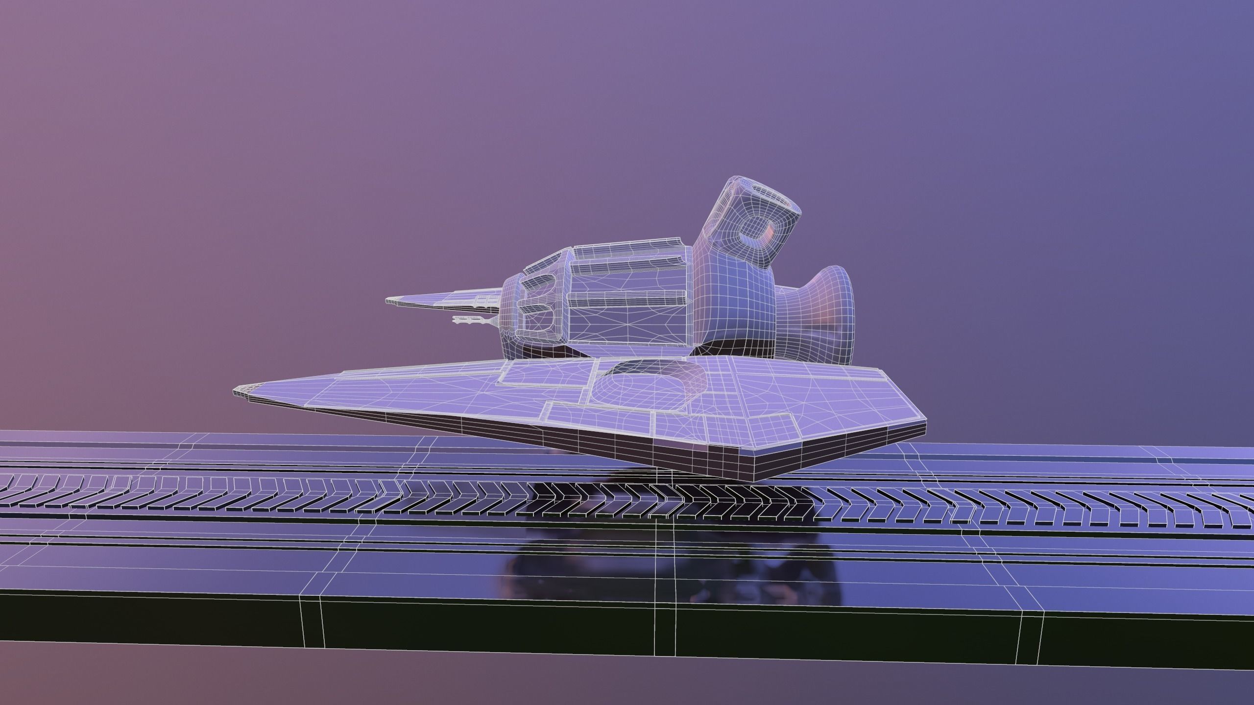 Space Ship Ultra Game Ready Low-poly 3D model_12