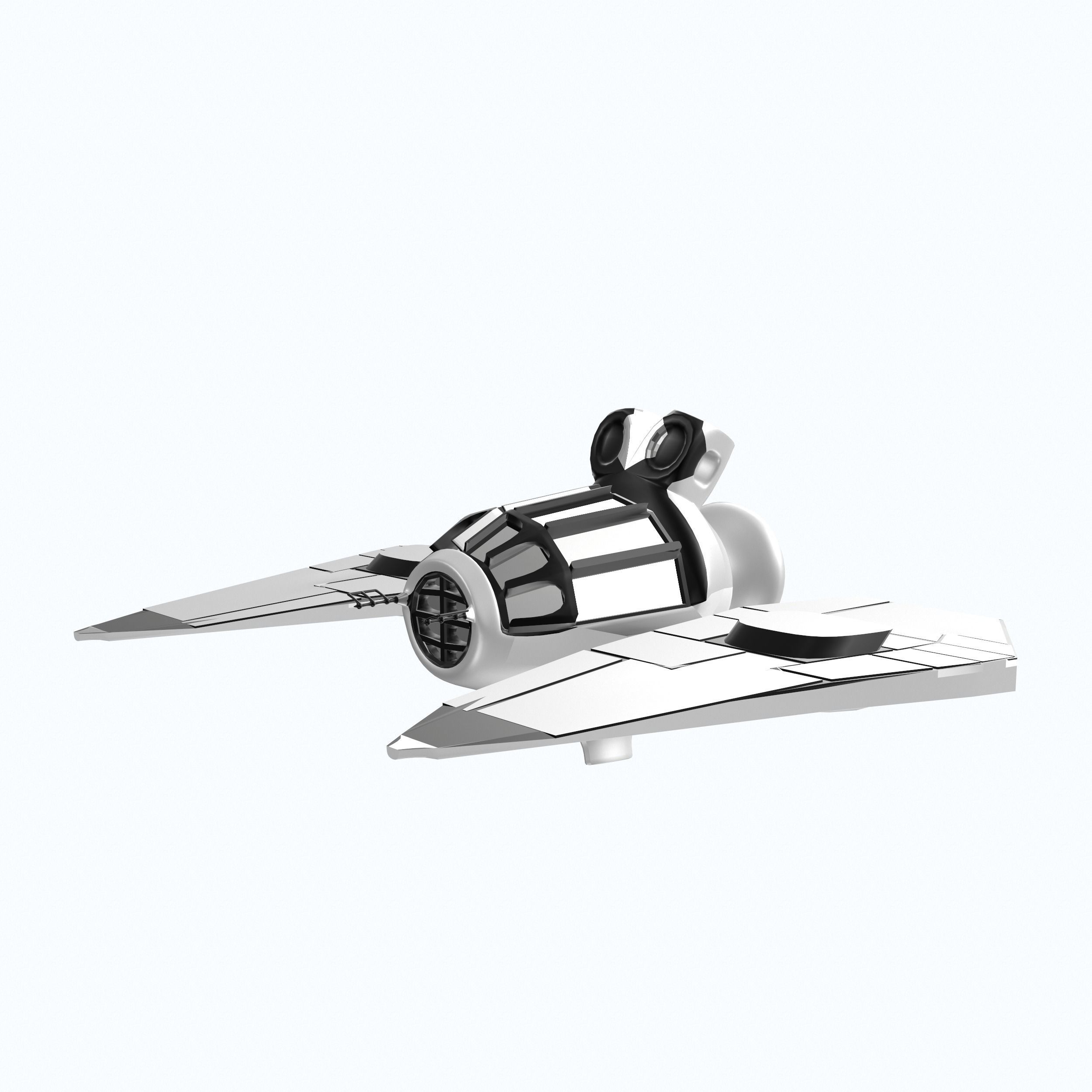 Space Ship Ultra Game Ready Low-poly 3D model_4