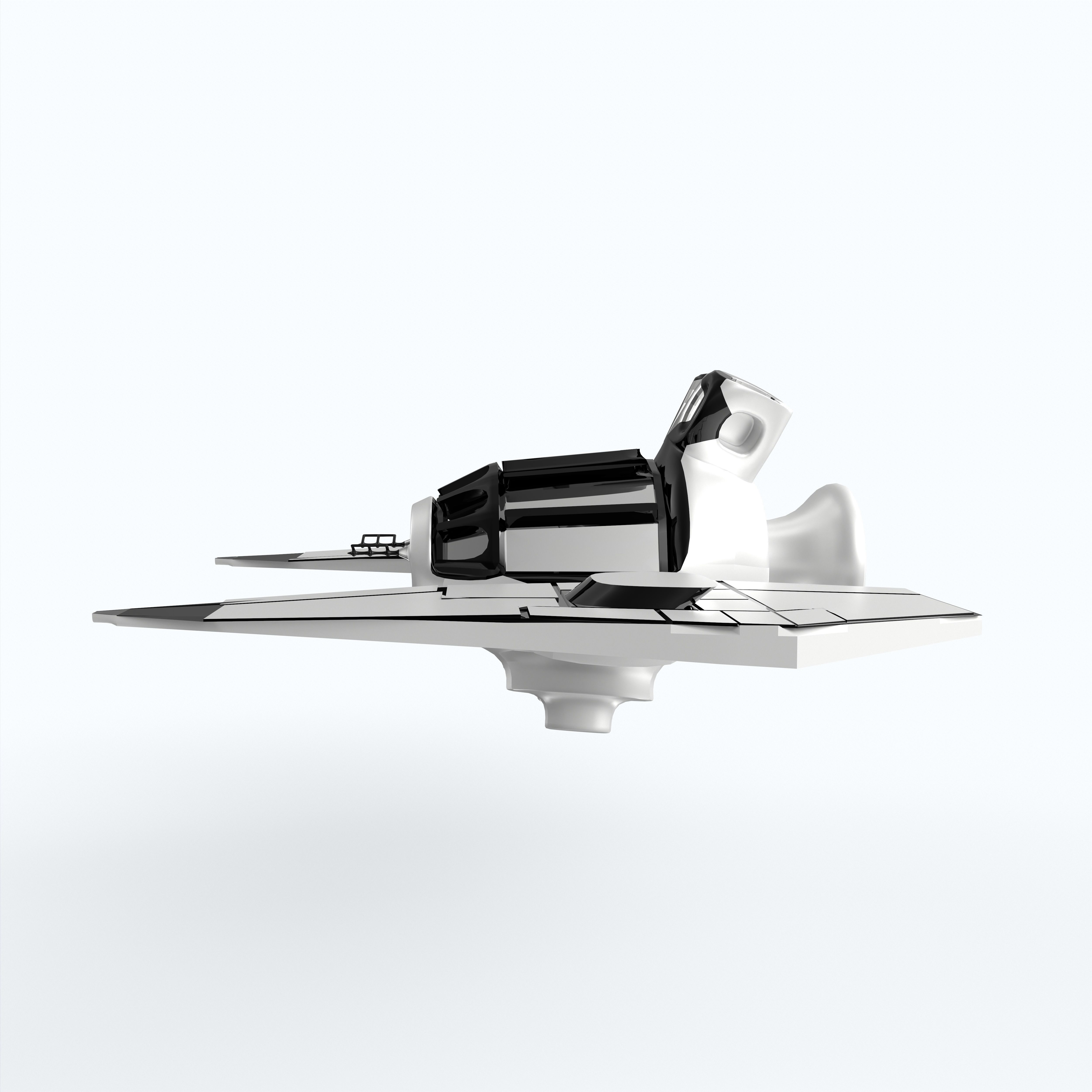 Space Ship Ultra Game Ready Low-poly 3D model_9